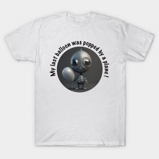 UFO Alien and balloon T-Shirt